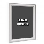 Kliklijsten 25 mm ZILVER