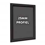 Kliklijsten 25 mm ZWART