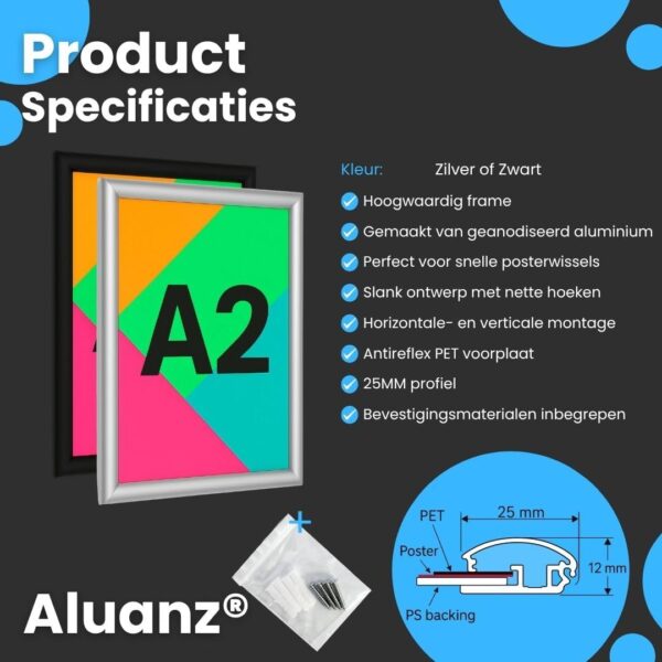 Kliklijsten 25 mm ZWART - Afbeelding 6